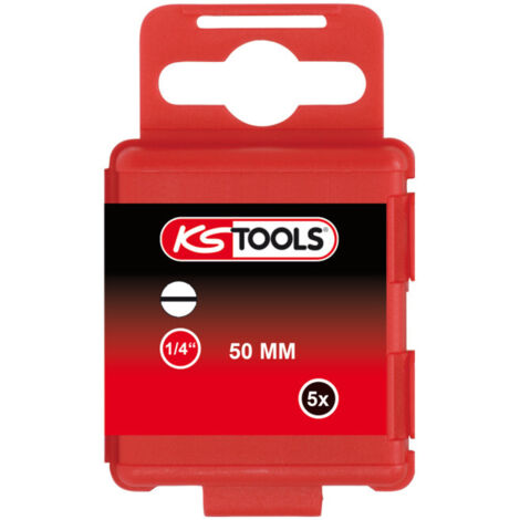 1/4" Embout de vissage Fente, 50mm, 9mm, pack de 5 5 pièces (1/2)