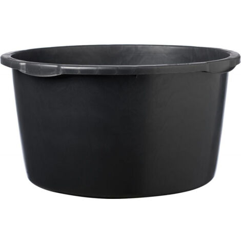 Perel – Benne à mortier renforcée noire 90L – Diamètre 66 cm – Profondeur 34 cm – Graduation en litres pour dosage précis