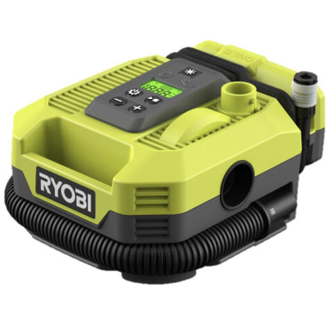Ryobi – Compresseur gonfleur 18V – Pression max 11 bars – Débit 16 L/min – Gonflage rapide matelas et pneus - RMI18-0
