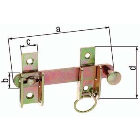 GAH Alberts Jambage pour volet de porte ( 8002768382 ) longueur 120 mm largeur 18 mm Ø du trou 6 mm (1/4)