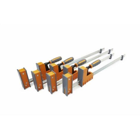 Kit serre-joints parallèles BORA 4 pièces – 610 + 787 mm – Force 500 kg par clamp