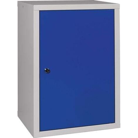 Armoire suspendue ( 9000453657 ) H600xL400xP300 mm tôle pleine, 1 fond gris clair, RAL 7035/bleu gentiane, RAL 5010 (1/4)