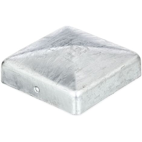 Capuchon de poteau 90x90mm forme plate – Compatible poteaux bois – Pack de 10 unités – Large surverse pour poteaux inclinés – Alberts