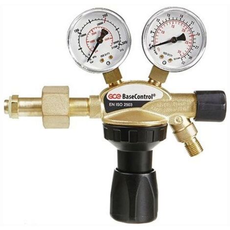 GCE – Détendeur gaz pour bouteilles Argon / CO₂ – Pression d'entrée 200 bar – Débit maximum 24 l/min – Raccord W 21,8 x 1/14″ – 870293