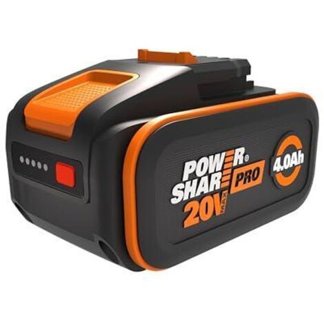 Batterie lithium-ion 20V 4 Ah WA3644 – Compatible outils Worx 20V – Technologie BMS pour protection – Durée de vie prolongée