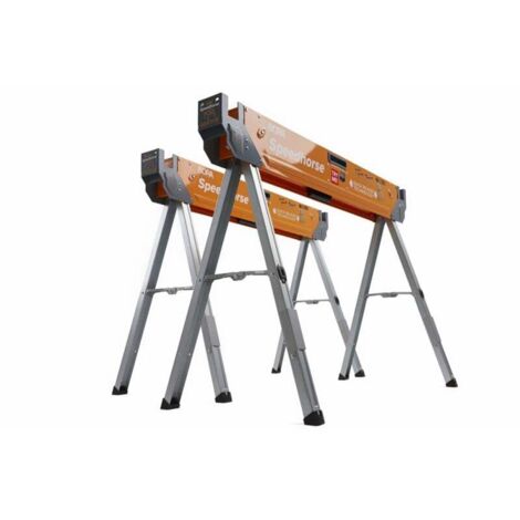 Tréteau de travail BORA Speedhorse – Lot de 2 – Capacité de charge 1400 kg – Dimensions 114 x 76 cm – Prêt à l'emploi en 1,6 seconde