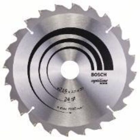 Lame de scie circulaire Bosch Optiline Wood 216x2,0x30 24Z - 2608640431