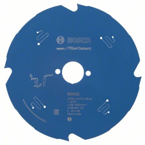 Bosch – Lame de scie circulaire pour fibrociment 190 mm – Alésage 30 mm – 4 dents – Denture PCD pour coupe lisse (1/5)