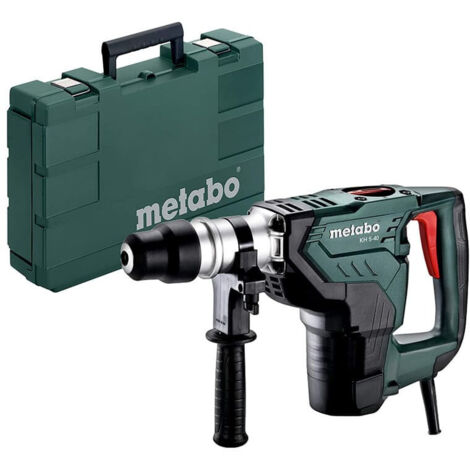 Metabo – Marteau perforateur burineur 1100 W – Énergie d'impact 7,1 J – SDS-Max pour béton jusqu'à 40 mm – Poignée caoutchoutée incluse - 600763500 (1/10)