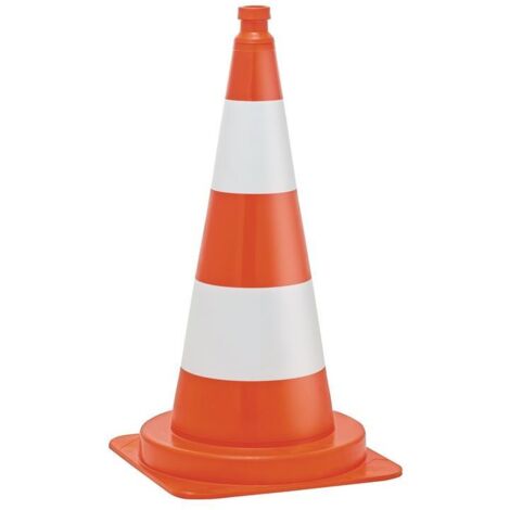 Cône de signalisation ( 4000818442 ) hauteur 750 mm poids 3,4 kg, 40 x 40 cm 10 pièces