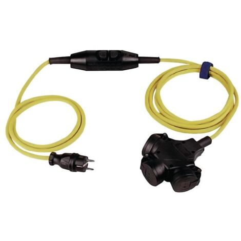 Schutzkontaktverlängerung 16A 230V 3x1,5mm² 4,5m H07RN-F gelb IP44 JÄGER DIREKT (1/4)