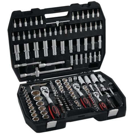Now Jeu de clés à douilles 171 pces 1/4+3/8+1/2" SW 4 - 32 mm dents 72 / 72 / 72 6 pans - 4000802092 (1/4)