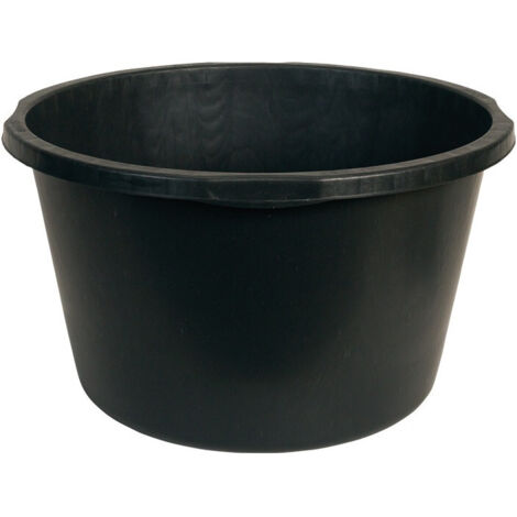Benne à mortier 40 litres – Bord renforcé pour durabilité accrue – Transport et mélange béton, plâtre, mortier – Couleur noire