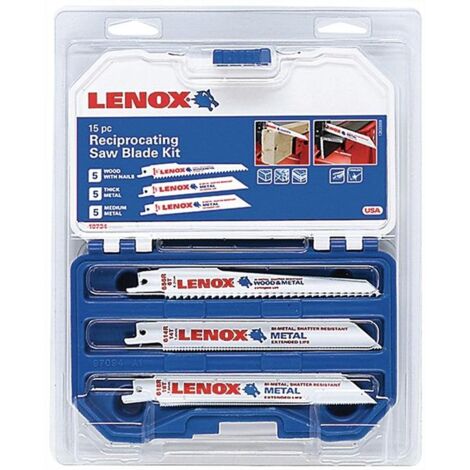 Set de lames de scie sabre LENOX 1073415RKG pour bois et métal 15 pièces - 1073415RKG (1/5)