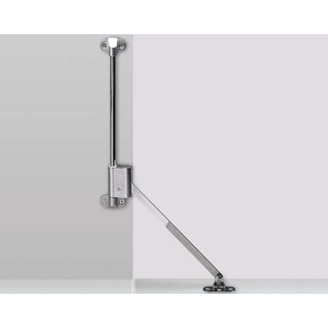 Hettich – Support d'abattant pour meuble 300mm – Acier nickelé – Système de freinage – Pour clapets jusqu'à 4kg – 16173