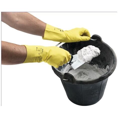 ANSELL  Gants  chimiques  AlphaTec  taille  9,5-10  jaune  EPI  I  -  87-190-9,5-10 (1/4)