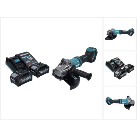 Makita GA 038 GM2 Akku Winkelschleifer 40 V max. 230 mm Brushless XGT + 2x Akku 4,0 Ah + Ladegerät (1/5)