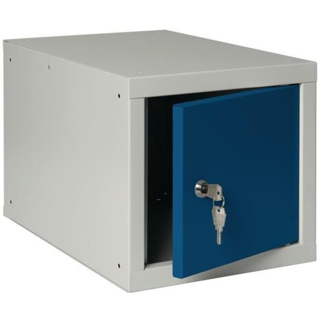 Armoire à casiers gris clair/bleu gentiane H450xL450xP450mm 1 compartiment (1/2)