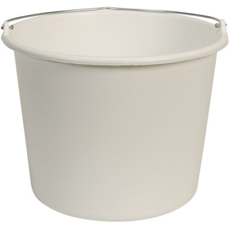 Seau de chantier GRIPLINE-L 12l anse à bouton blanc