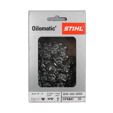Stihl – Chaîne de tronçonneuse Picco Micro Mini 3 3/8' P – Longueur 40 cm – 55 maillons – Épaisseur 1,1 mm – Pour coupe précise – 36100000055 - MM 55 TG (1/7)