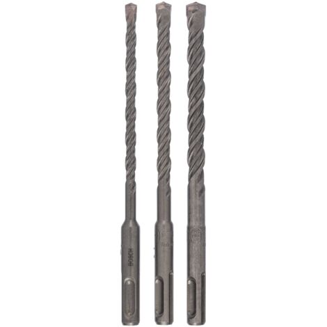 Bosch – Foret béton SDS plus 3 pcs 6/8/10 mm 1617000117 – Longueur de travail 100 mm – Taillants en carbure pour béton armé (1/10)