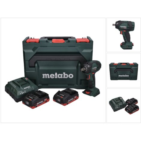 METABO Boulonneuse à chocs 18 V SSW 18 LTX 300 BL - 2 x 4,0 Ah LiHD, ASC 55, coffret Metabox (1/10)