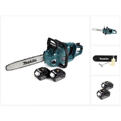 Makita DUC 355 G2 Tronçonneuse à chaîne sans fil 36V ( 2x18V ) Brushless 35 cm + 2x 6,0 Ah batterie - sans chargeur (1/5)