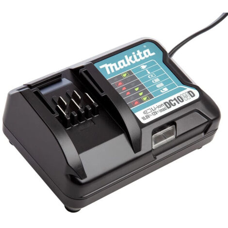 Makita – Chargeur pour batteries Li-Ion 10,8-12V – Sortie 2A – Temps de charge 50 min – Compact et léger pour chantiers - 197343-0