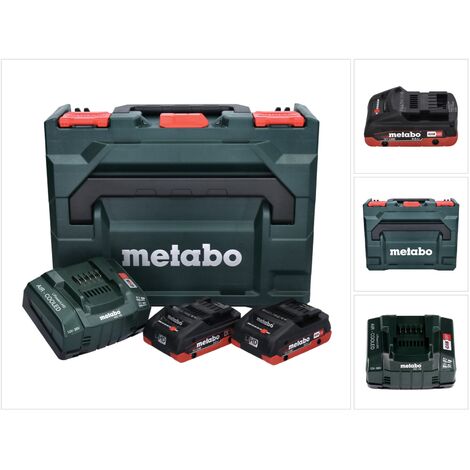 Metabo Basis Set LIHD + 2x Batteries 4,0 Ah + Chargeur + Coffret de transport Metaloc ( 685130000 )