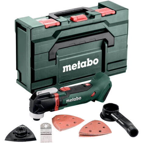 Outil multifonctions oscillant 18V – Système Metabo Quick – Double LED – Coffret MetaBox avec accessoires – Pour sciage et ponçage (1/10)