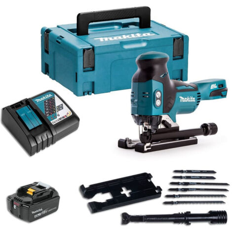 Makita – Scie sauteuse pendulaire sans fil 18V – Moteur Brushless – 1 batterie 4Ah – Capacité de coupe bois 135mm – Changement de lame sans outil (1/6)