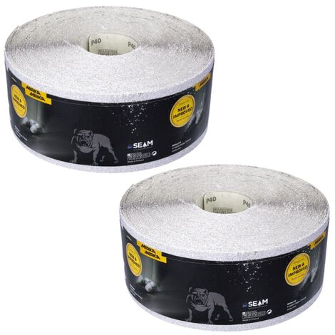 Mirka BASECUT Rouleaux de papier abrasif 115 mm x 50 m, P40, Papier abrasif universel, 2 pcs. ( 2x 2251100140N )