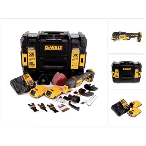 Dewalt – Outil multifonction sans fil 18V – Moteur Brushless – 35 accessoires – 2 batteries 2,0Ah – Chargeur – Coffret TSTAK (1/5)