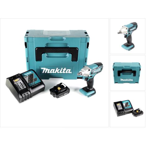Makita DTW 190 RY1J 18V Li-Ion Boulonneuse à chocs sans fil avec boîtier Makpac + 1x Batterie BL 1820 2,0 Ah + Chargeur rapide DC 18 RC (1/5)