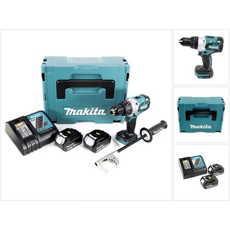 Makita DDF 481 RTJ Perceuse-visseuse sans fil 18V 115Nm + 2x Batteries 5,0Ah + Chargeur + Makpac 2