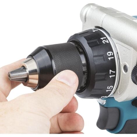 Makita DHP 486 RTJ Perceuse-visseuse à percussion sans fil 18 V 130 Nm Brushless + 2x Batteries 5.0 Ah + Chargeur + Coffret Makpac