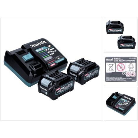 Makita Power Source Kit 40 V max. avec 2x BL 4025 batterie 2,5 Ah XGT ( 2x 191B36-3 ) + DC 40 RA chargeur rapide XGT LXT ( 191E07-8 ) (1/5)