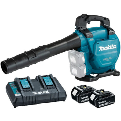 Makita – Souffleur à batterie 36V – Moteur Brushless – Vitesse d'air 65 m/s – 2 batteries 6,0 Ah – Kit d'aspiration inclus (1/6)