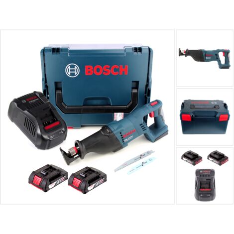 Bosch GSA 18 V-LI Scie sabre sans fil 18V + 2x Batteries 2,0Ah + Chargeur + Coffret de transport (1/5)