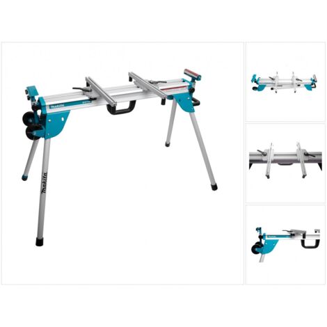 Makita – Châssis avec supports pour scies à onglets – DEAWST06 – Construction légère – Mécanisme de pliage et roulettes de transport