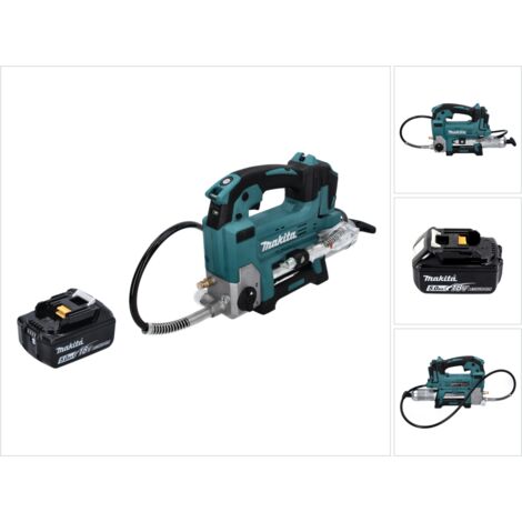Makita – Pistolet graisseur sans fil 18V – Pression 690 bar – Tuyau 1,2 m pour graisseurs difficiles d'accès – Vitesse réglable 145/290 ml/min