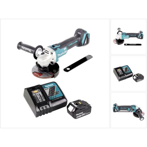 Makita DGA 506 RG1 Meuleuse d'angle sans fil 18 V 125 mm Brushless + 1x Batterie 6,0 Ah + Chargeur (1/5)