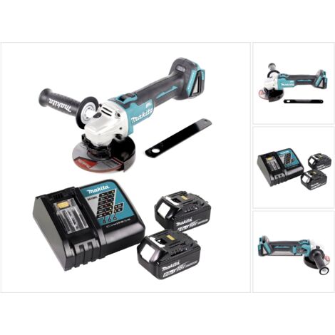 Makita DGA 506 RG Meuleuse d'angle sans fil 18 V 125 mm Brushless + 2x Batteries 6,0 Ah + Chargeur (1/5)