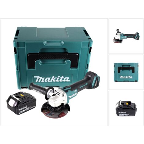 Makita DGA 504 G1J Meuleuse d'angle sans fil 18 V 125 mm brushless + 1x Batterie 6.0 Ah + Coffret Makpac - sans chargeur (1/5)