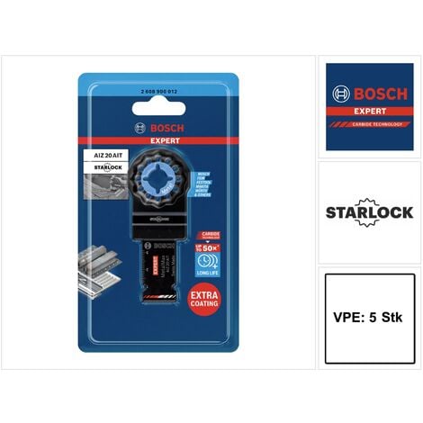 Bosch EXPERT AIZ 20 AIT Lame de scie plongeante Starlock 20 x 40 mm 5 pces ( 2608900013 ) pour métal Carbide MetalMax - Successeur de 2608662034