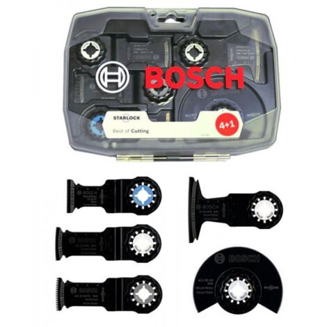 Bosch – Set Starlock Best of Cutting 5 pièces – Lames pour bois et métal – Système de fixation rapide Starlock – Longévité exceptionnelle - 2608664131