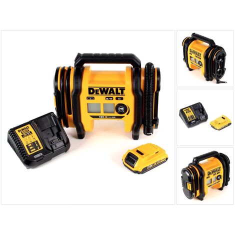 Dewalt – Gonfleur sans fil 18V 11bar – Pression max 11 bar – Débit 14,7 l/m – Affichage numérique – Idéal pour chantiers humides - DCC018N (1/5)