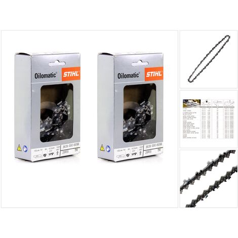 Chaîne de tronçonneuse STIHL Oilomatic, 2 pièces, 325", 1,6 mm, 32 cm, Rapid Super (3639 000 0056)