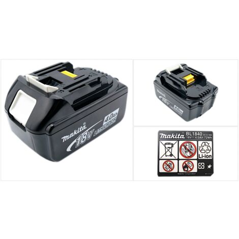 Makita BL 1840 B Batteries, 18V, 4 Ah Li-Ion - 2 pièces.