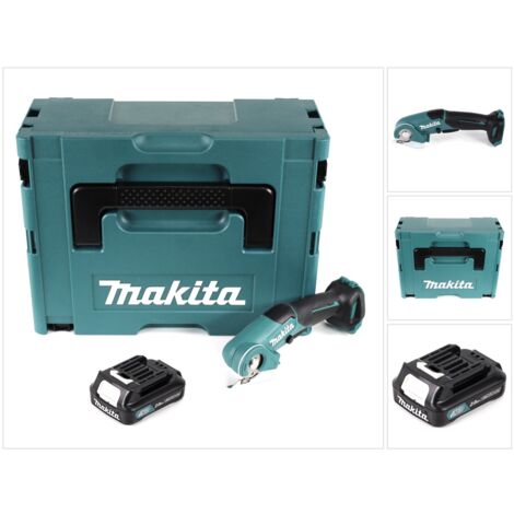 Makita – Cisaille universelle sans fil 10,8 V – Capacité de coupe 6 mm – Lames auto-affûtées – Pour carton, moquette et cuir